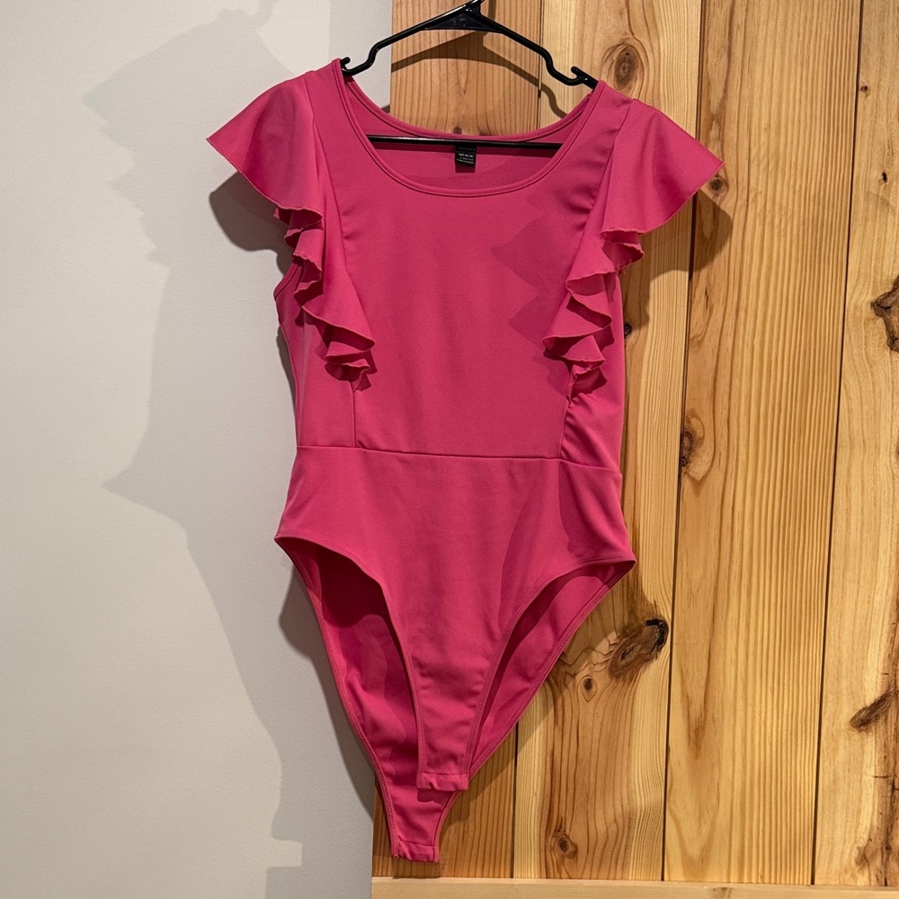 Pink Ruffled Bodysuit